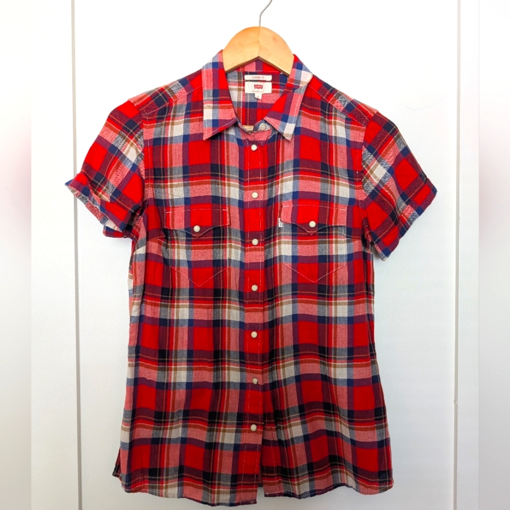 Levi's Western Shirt, ♥️ 🤍 💙 Plaid